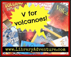 V is for Volcanoes (a Book List) from LibraryAdventure.com
