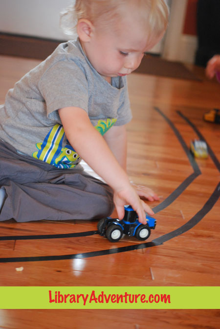 Electrical tape roadways, an activity to go with Big Wheels by Anne Rockwell on LibraryAdventure.com Electrical tape roadways, an activity to go with Big Wheels by Anne Rockwell on LibraryAdventure.com